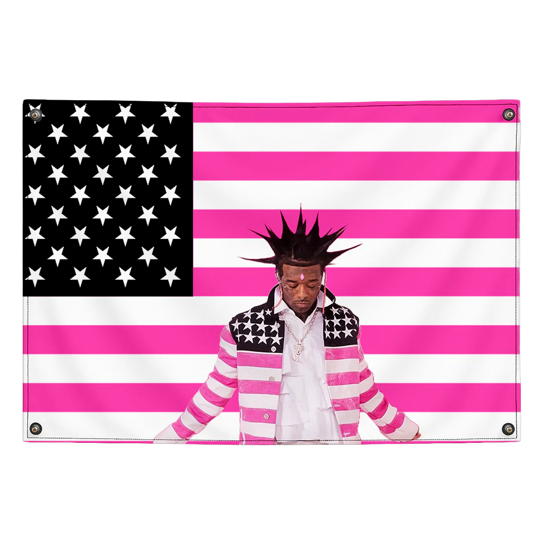 Pink Tape Flag